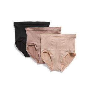 SKINNYGIRL Blush/black 3pk Seamless Shaping Briefs